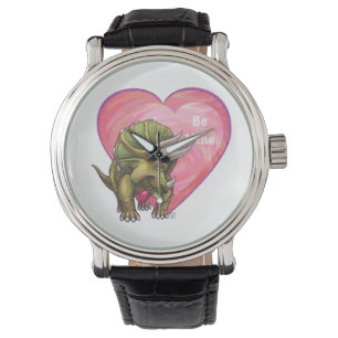 Triceratops Röd ros Heart Armbandsur