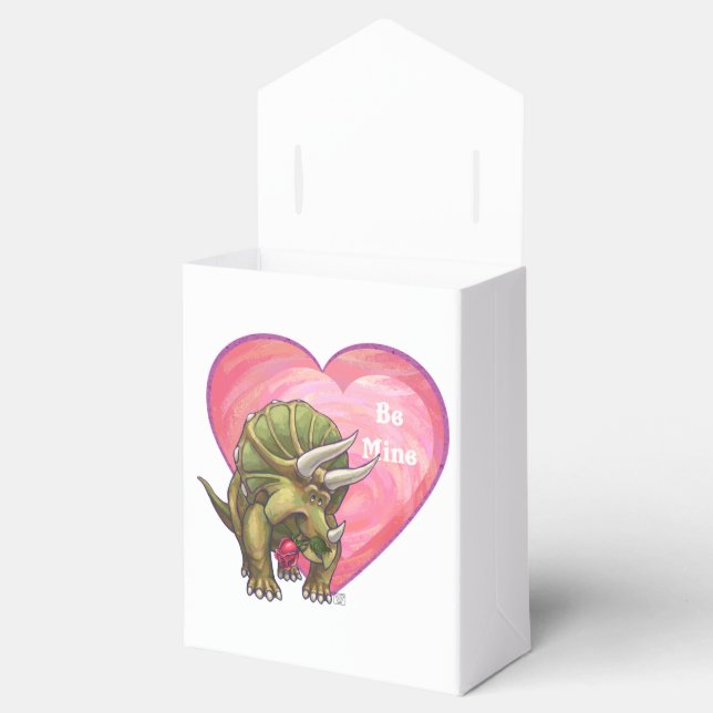 Triceratops Röd ros Heart Presentaskar (Öppnad)