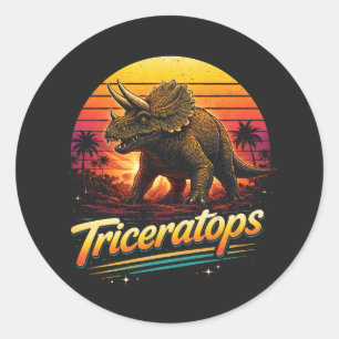 Triceratops Runt Klistermärke