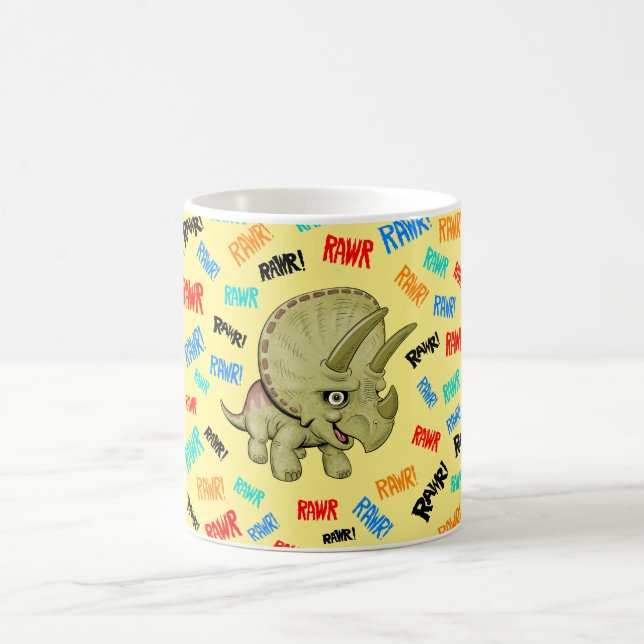 Triceratops säger "Rawr"! Kaffemugg (Center)