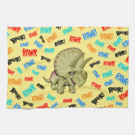 Triceratops säger "Rawr"! Kökshandduk