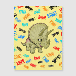 Triceratops säger "Rawr"! Magnet