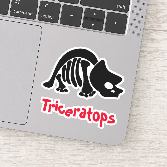 Triceratops Skeleton Klistermärken (Detalj)