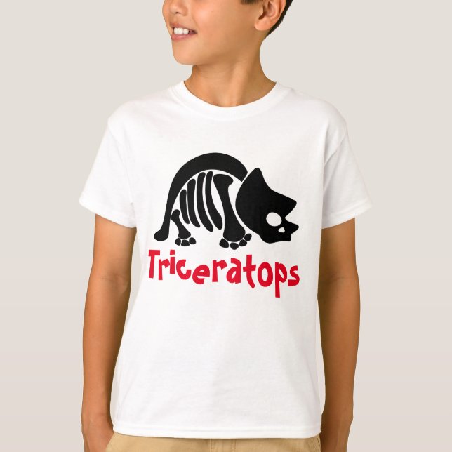 Triceratops Skeleton T Shirt (Framsida)