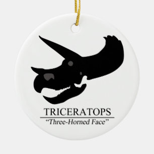 Triceratops Skull Julgransprydnad Keramik
