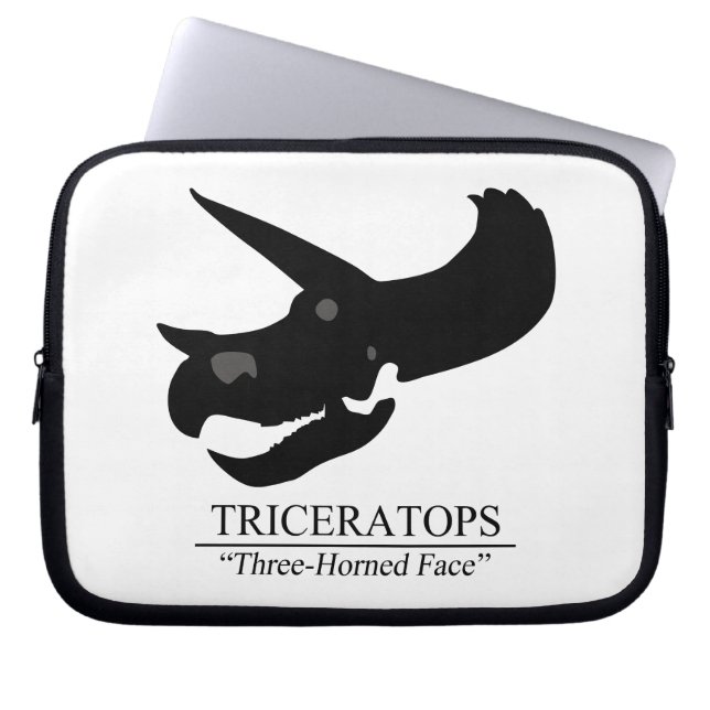 Triceratops Skull Laptop Sleeve (Framsidan)