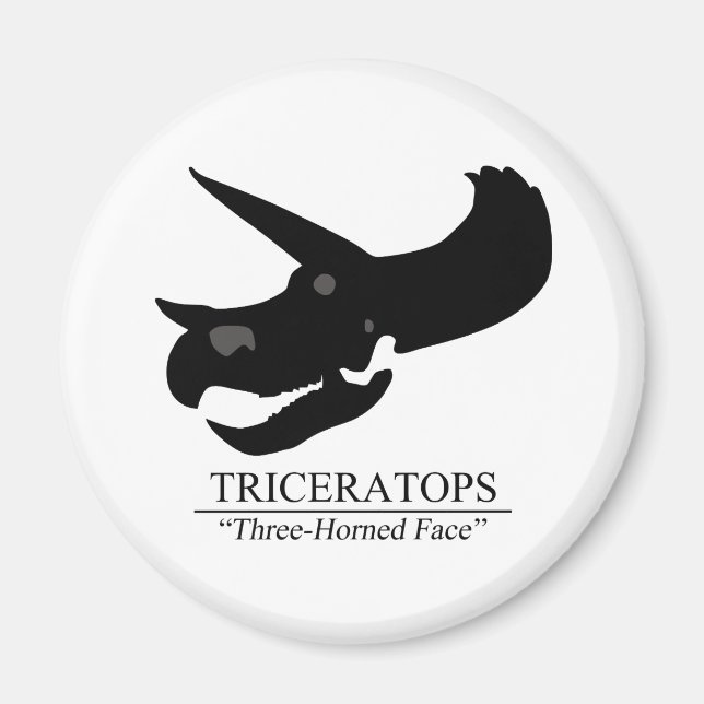 Triceratops Skull Magnet (Framsidan)