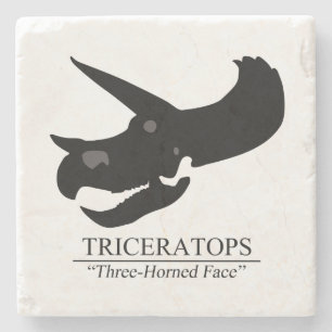 Triceratops Skull Underlägg Sten