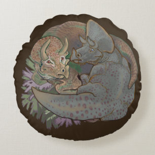 Triceratops Snuggles Rund Kudde