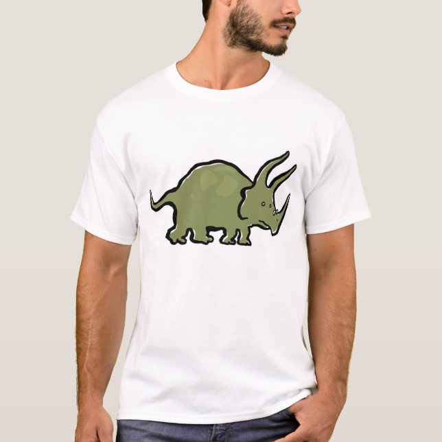 triceratops som ha på sig exponeringsglas t-shirt (Framsida)