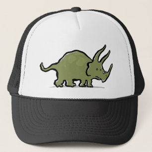 triceratops som ha på sig exponeringsglas truckerkeps