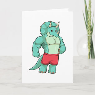 Triceratops som kroppsbyggare på Kroppsbyggning Kort
