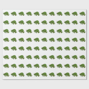 Triceratops som slår in papper presentpapper