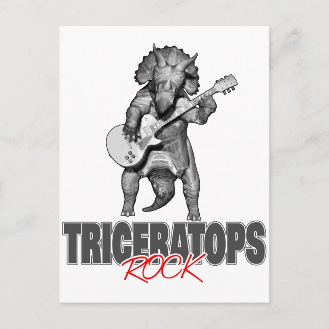 Triceratops Sten Vykort (Framsida)
