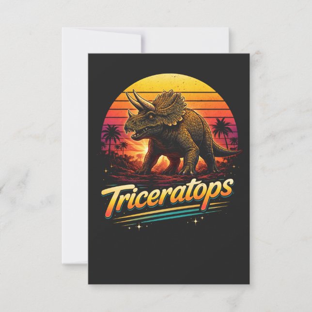 Triceratops Tack Kort (Framsida)