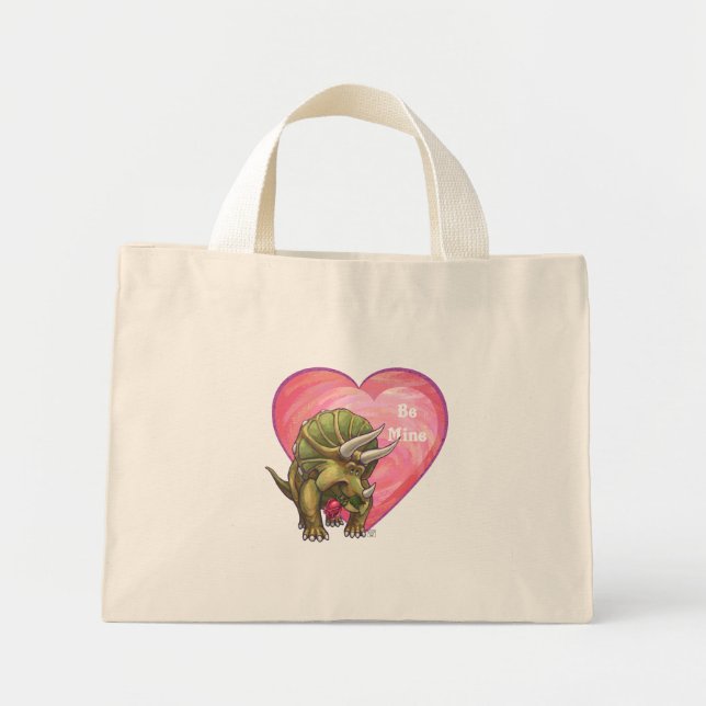 Triceratops Valentine Day Mini Tygkasse (Framsidan)