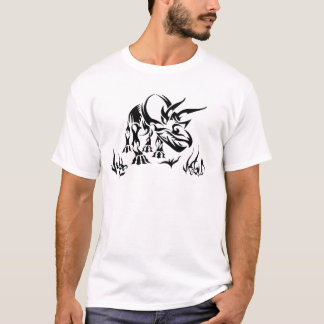 Triceratops vid den fossil- hyddan tröja