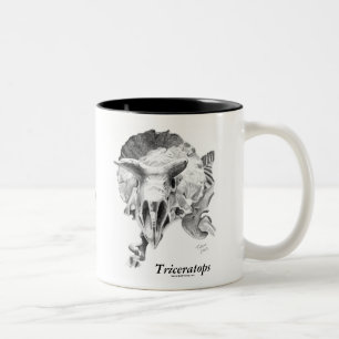 Triceratops vs. T-. rex Två-Tonad Mugg