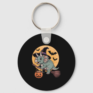 Triceratops Witch Hat Pumpkin Halloween Costume Me Nyckelring