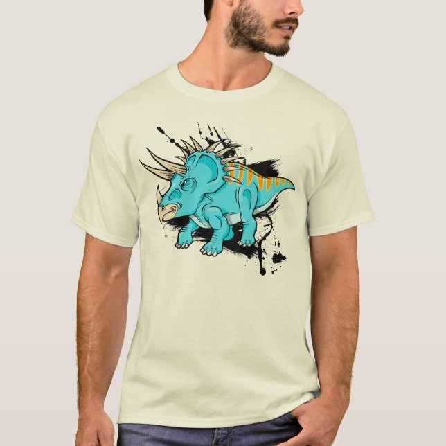 TriceratopsDinosaurT-tröja T-shirt (Framsida)