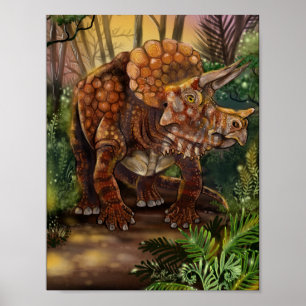 Triceratopsskog Poster