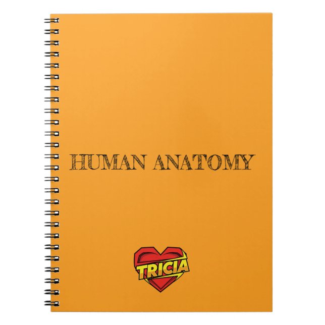 Tricia Heart Orange Anteckningsbok (Framsidan)