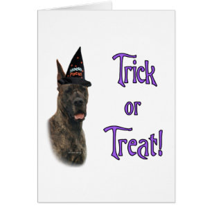 Trick av great dane (brindle) hälsningskort