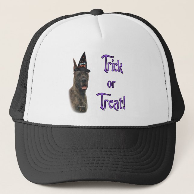 Trick av great dane (brindle) truckerkeps (Framsida)