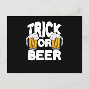 Trick eller Beer Halloween Pumpkin Bus eller godis Vykort