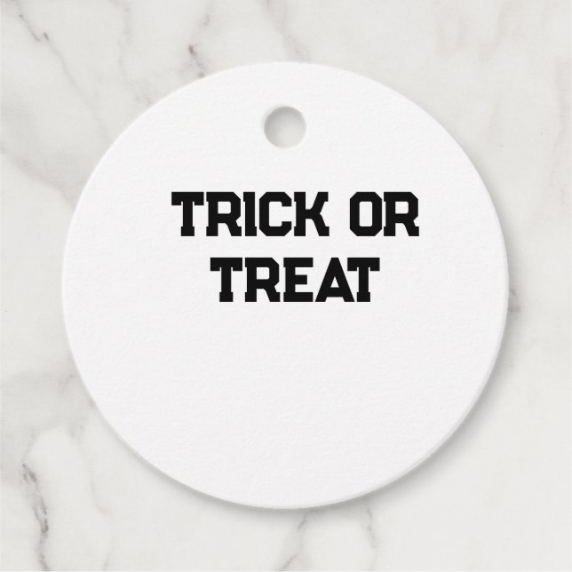 Trick eller. Behandla Halloween-skämt, svart, enke Gåvor Etiketter (Framsida)