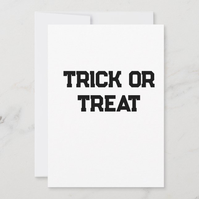 Trick eller. Behandla Halloween-skämt, svart, enke Inbjudningar (Framsida)