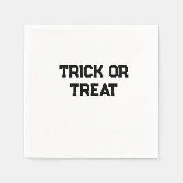 Trick eller. Behandla Halloween-skämt, svart, enke Pappersservett