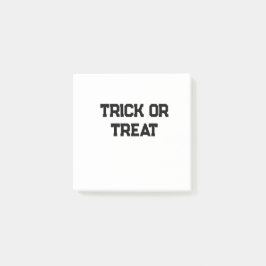 Trick eller. Behandla Halloween-skämt, svart, enke Post-it Block