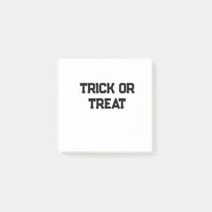 Trick eller. Behandla Halloween-skämt, svart, enke Post-it Block