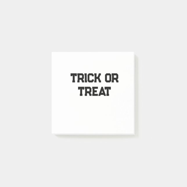 Trick eller. Behandla Halloween-skämt, svart, enke Post-it Block (Framsida)