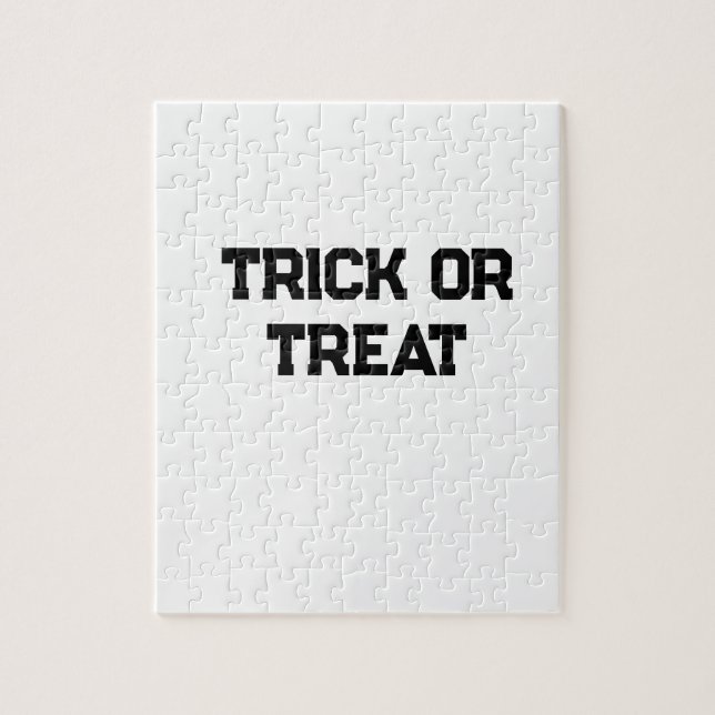 Trick eller. Behandla Halloween-skämt, svart, enke Pussel (Vertikal)