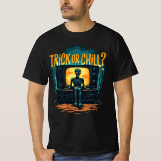 Trick eller Chill Halloween's Day Horror Vibes Man T Shirt