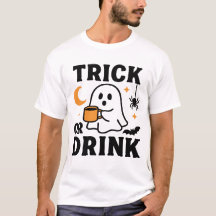 Trick eller Drink Funny Halloween Ghost