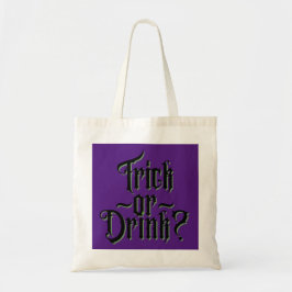 Trick eller Drink? Vuxen Halloween Tote Bag Tygkasse