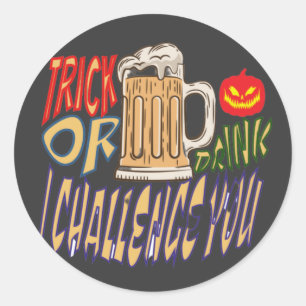 Trick eller dryck, Happy halloween-taloky Sprit Runt Klistermärke