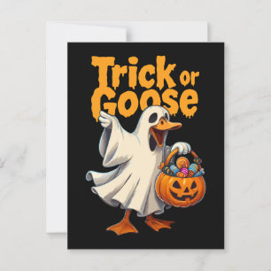 Trick eller Goose Halloween Goose Vykort