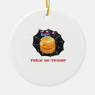 Trick eller Halloween Scary Clown Julgransprydnad Keramik