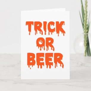 Trick eller öl Halloween Kort