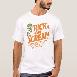 Trick eller Skräm - Retro Zombie Halloween Art T Shirt