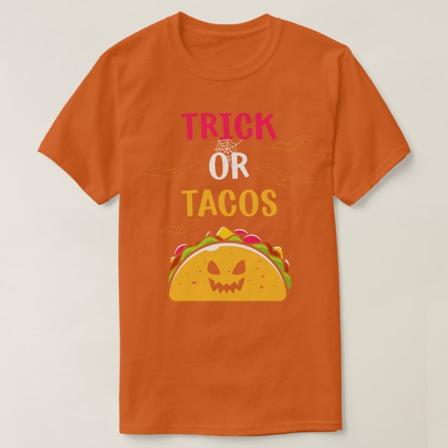 Trick eller Tacos T Shirt (Design framsida)