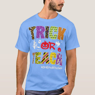 Trick eller Teach 3rd Klass Lacher Halloween Pumpk T Shirt