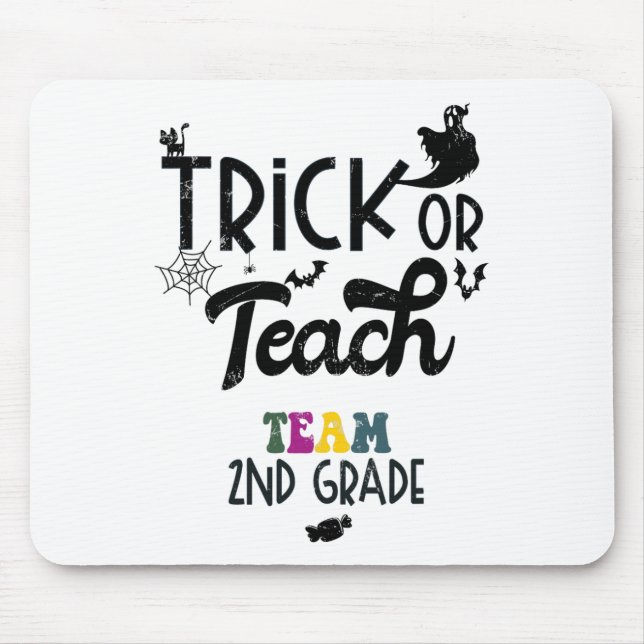 Trick eller teach andra Klass 2:a Klass Halloween  Musmatta (Framsidan)