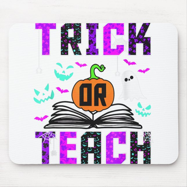 Trick eller Teach Funny Teacher Halloween Costume  Musmatta (Framsidan)