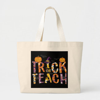 Trick eller Teach/Halloween/Lärare/bärbar dator Jumbo Tygkasse