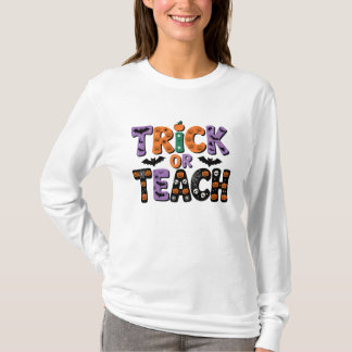 Trick eller Teach Halloween T Shirt